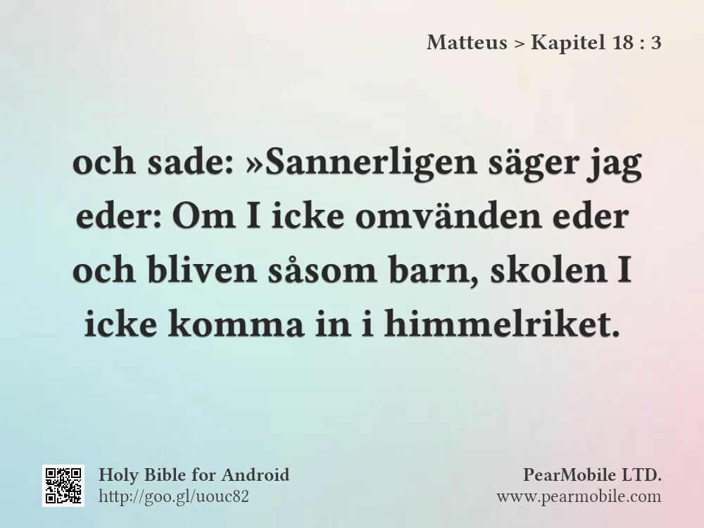 Matteus, Kapitel 18:3